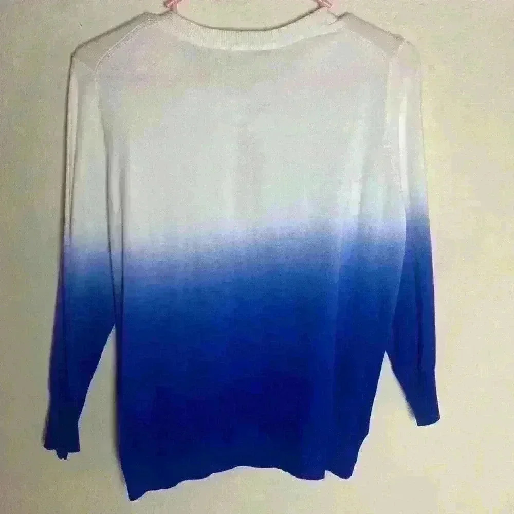 Blue and white ombre cardigan - Picture 3 of 3